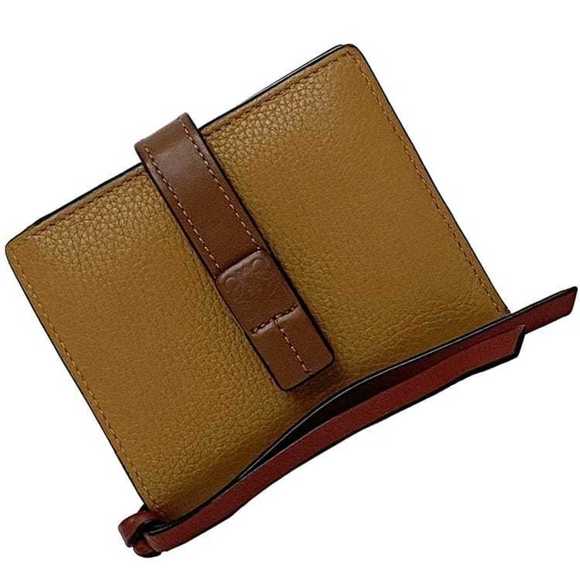 LOEWE Bi-fold Wallet ec-23032 Brown Anagram C660Z41X01 Leather 262026 Compact...